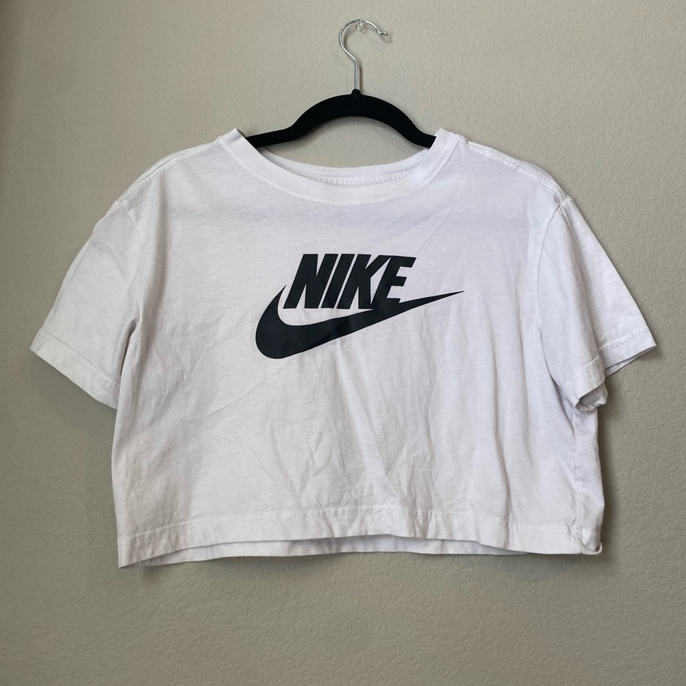 White nike crop top - size S